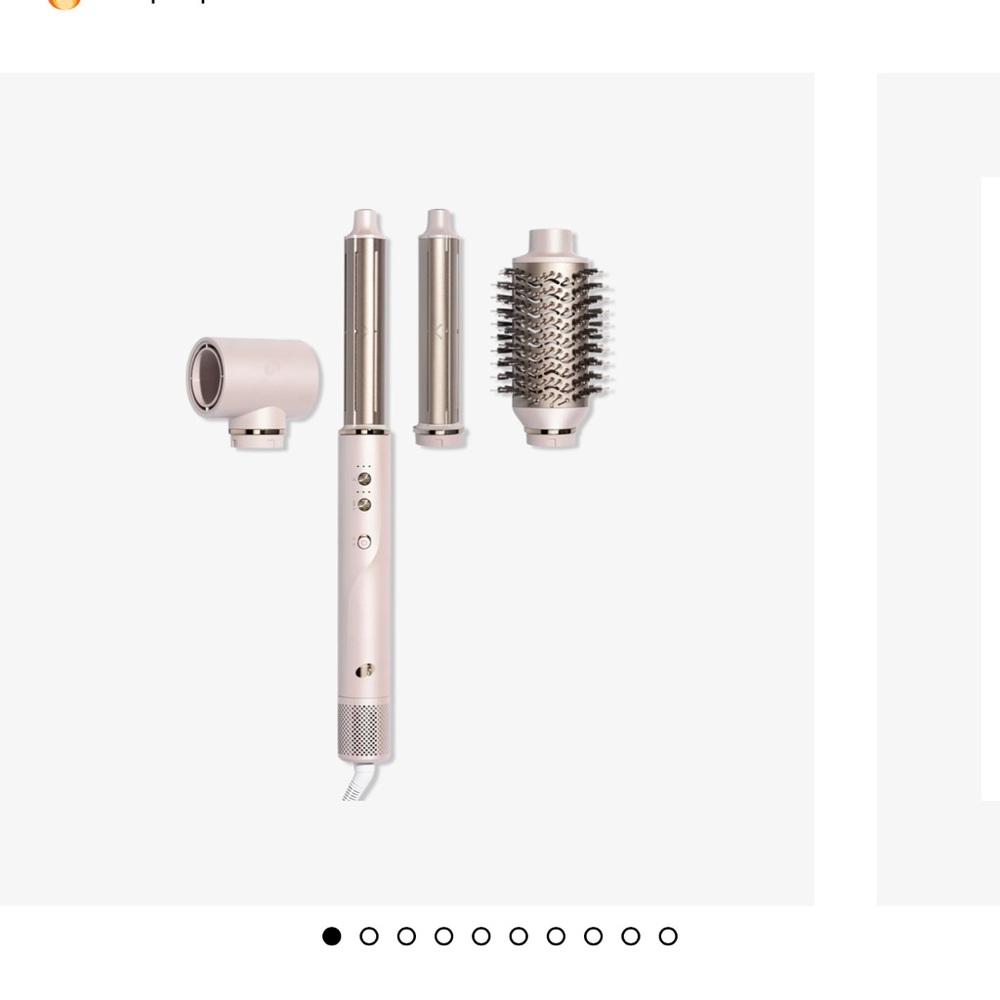 Multi-Functional Hair Styling Tool Set in Silver and Cream